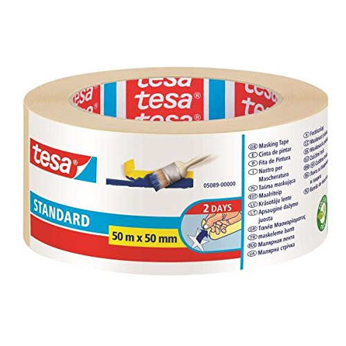 tesa Klebeband zum Maler Standard Profile rectos. Abmessungen: 50 mx50 mm., 6-er Pack von tesa