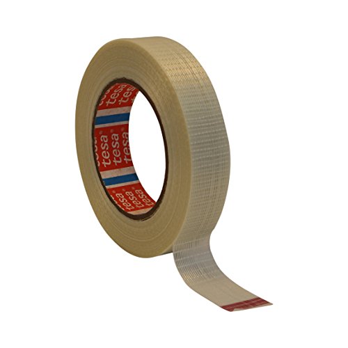 tesa Kreuzfilament-Klebeband 4591, transparent, 25 mm x 50 m 4591-00002-00 (Kreuzfilament-Band Glasfaserklebeband Glasfaserband Kreuzfilamentklebeband Filamentklebeband Gewebeklebeband) von tesa