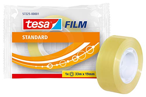 tesa tesafilm standard - Transparentes Multifunktions-Klebeband für Heim- Schul- und Büroanwendungen - 33 m x 19 mm von tesa