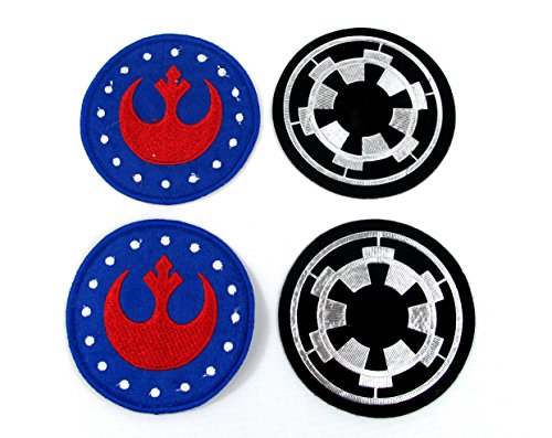 thecostumebase Star Wars Imperial Forces Offizier Zahnrad Krawatte + Rebel Alliance Logo Patch Emblem Set von thecostumebase