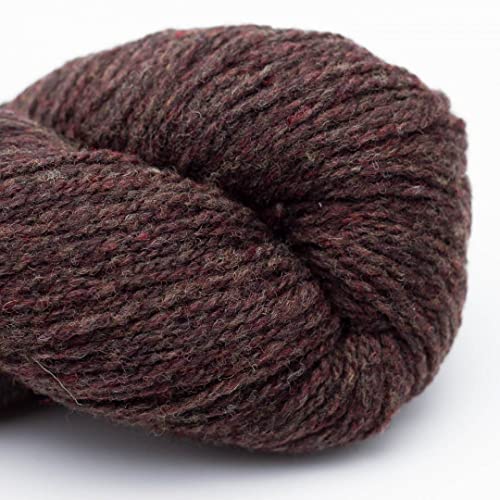 Biowolle zum Stricken und Häkeln | BC Garn Semilla Melange GOTS Wolle | 50 g Bio Wolle Strang | organic wool Streichgarn (13 schoko) von theofeel