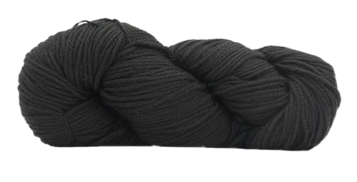 Malabrigo Rios | handgefärbte Wolle Stränge Merino 100g | mulesingfreie Merinowolle schwarz zum Stricken und Häkeln (Black) von theofeel