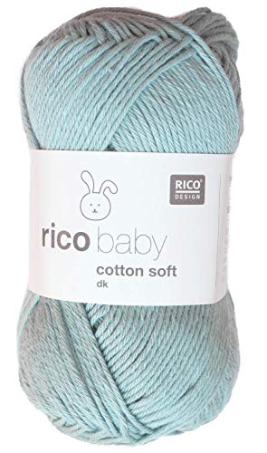 Rico Baby Cotton Soft dk Farbe 74 efeu, weiche Babywolle, Baumwollmischgarn zum Stricken & Häkeln von theofeel