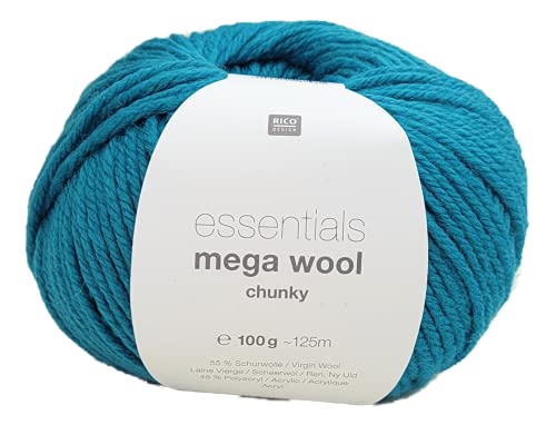 Rico Design Essentials Mega Wool Chunky, 100 g Türkis von theofeel