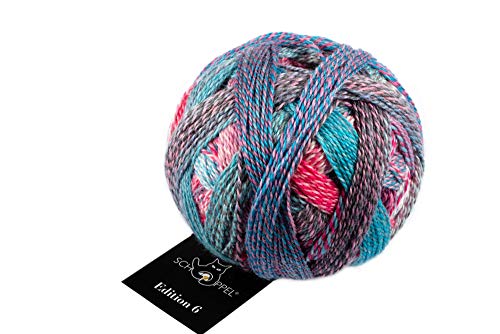 Schoppel Zauberball Edition 6 Farbe 2399 Rosetta | 100% Wolle | Merinowolle fine für Nadelstärke 2-3 mm, 50g von theofeel