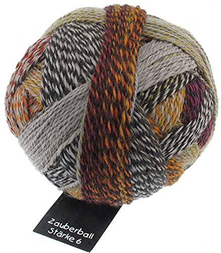 Schoppel Zauberball Stärke 6, 2092 Schokoladenseite, 150 Gramm, bunte, dicke Sockenwolle 6-fädig mit Farbverlauf, Socken stricken, häkeln von theofeel