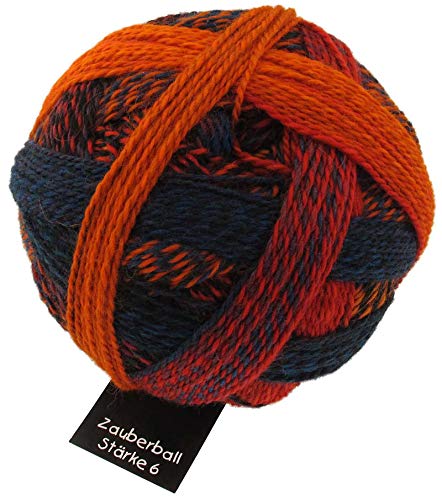 Schoppel Zauberball Stärke 6, Farbe 1537 Herbstsonne, 150 Gramm, bunte, dicke Sockenwolle 6-fädig mit Farbverlauf, Socken stricken, häkeln von theofeel