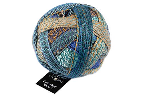 Schoppel Zauberball Stärke 6, Farbe 2395 Camouflage, 150 Gramm, bunte, dicke Sockenwolle 6-fädig mit Farbverlauf, Socken stricken, häkeln von theofeel