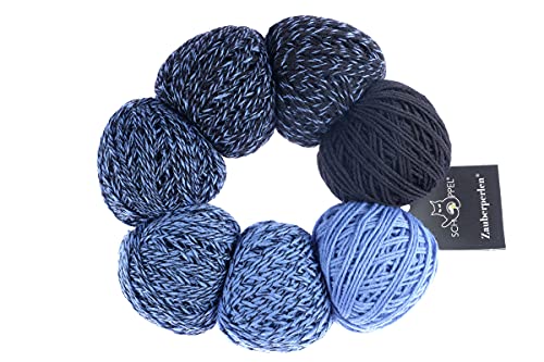 Schoppel Zauberperlen Zauberball Wolle 2465 Calando, Merino fine, kunstvoll bemalt mit Farbverlauf zum Stricken oder Häkeln, 100g, 250m, Nadelstärke 3-3,5 mm von theofeel