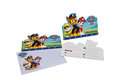 tib 19705 Paw Patrol Einladungskarten A6 mit Umschlägen C6 Set von 6 Stück, mehrfarbig, Einheitsgröße von tib