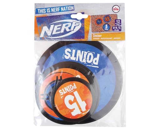 tib 19814 Nerf-Sticker 12-teilig, mehrfarbig, One Size von tib