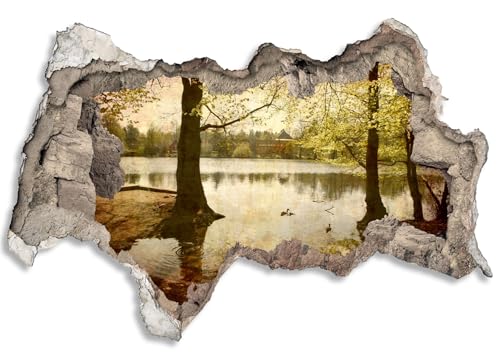 3D Wandtattoo selbstklebend Wanddurchbruch | Loch in der Wand Mauerloch | Wetterfeste Wandsticker Gross Innen und Outdoor | 120x80cm Wald Seeblick 3D Wandtattoo selbstklebend Wanddurchbruch | Loch in der Wand Mauerloch | Wetterfeste Wandsticker Gross Innen und Outdoor | 120x80cm Wald Seeblick von timalo