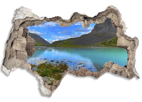 3D Wandtattoo selbstklebend Wanddurchbruch | Loch in der Wand Mauerloch | Wetterfeste Wandsticker Gross Innen und Outdoor | 135x90cm See Berge 3D Wandtattoo selbstklebend Wanddurchbruch | Loch in der Wand Mauerloch | Wetterfeste Wandsticker Gross Innen und Outdoor | 135x90cm See Berge von timalo