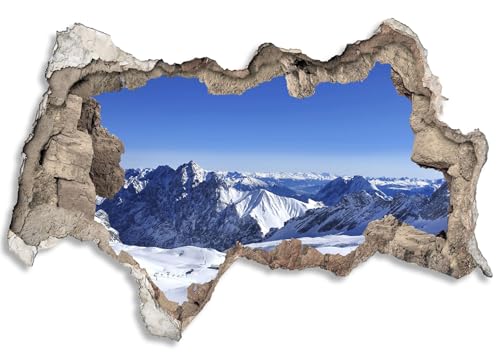 3D Wandtattoo selbstklebend Wanddurchbruch | Loch in der Wand Mauerloch | Wetterfeste Wandsticker Gross Innen und Outdoor | 60x40cm Berge Zugspitze Schnee 3D Wandtattoo selbstklebend Wanddurchbruch | Loch in der Wand Mauerloch | Wetterfeste Wandsticker Gross Innen und Outdoor | 60x40cm Berge Zugspitze Schnee von timalo