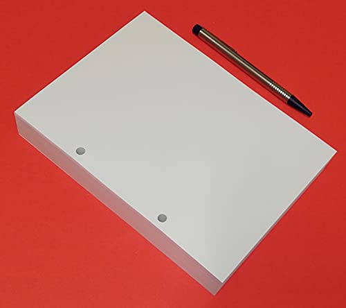 200 Blatt weißes Fsc-Papier 120 g. im Format A5 14,5 x 20,5 cm. für Laser- und Inkjet-Druck vorne und hinten mit 2 Löchern von tipome