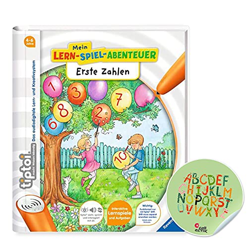 Ravensburger tiptoi ® Buch ab 4 Jahre | Erste Zahlen - Mein Lern-Spiel-Abenteuer + ABC Kinder Sticker von Collectix von tiptoi