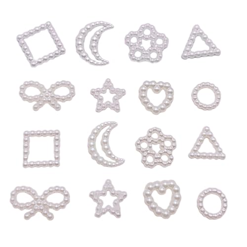 10 Stück ausgehöhlte Perlenform gepolsterte Applikationen Patches Handwerk Kleidung Nähen Frau Haarspange Applikationen von tixoacke