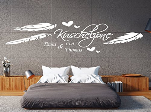 a-pk97 Wandtattoo kuschelzone mit namen Wandtatoo Wandtattoo Name Kuschelzone Wunschnamen (B110 x H30 cm (klein)) von tjapalo