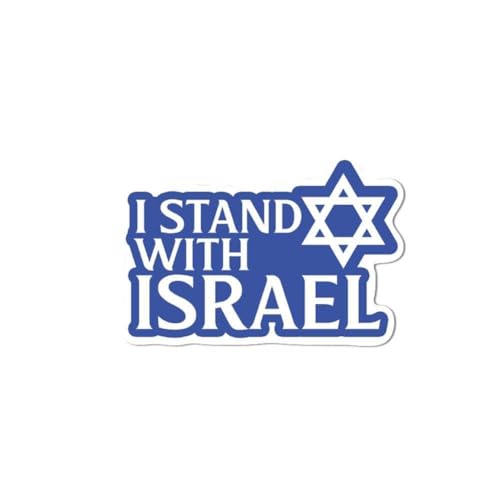 10PCS I Stand mit Israel Flagge Aufkleber Israelische Flaggen Stoßstange Aufkleber Unterstützung für Israel Aufkleber Wasserdicht Matte Vinyl für Auto von tkerinse