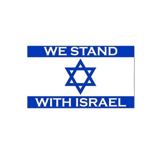 10PCS I Stand with Israel Flag Sticker Israelische Flaggen Stoßstange Aufkleber Unterstützung für Israel Matte Vinyl Aufkleber für Auto Wasserdicht von tkerinse