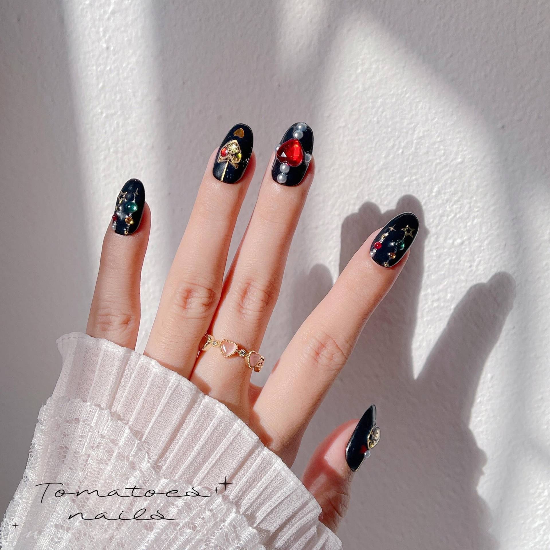 Festliche Zeit Press On Nails, Wählen Sie Ihre Farbe, Winter Luxus Weihnachtsnägel, Weihnachts Nägel, Ornamentnägel von tomatoesnails