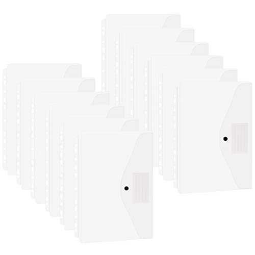 12er Set A4 Dokumententaschen in durchsichtigem Weiß, langlebig und praktisch für Büro und Schule von tomoneed
