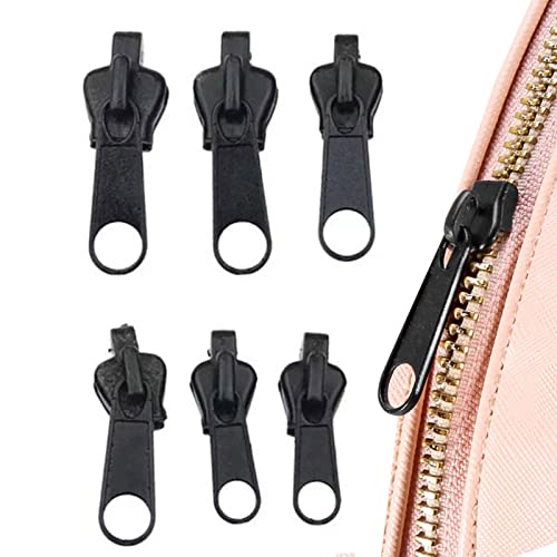 Reißverschluss-Reparaturset, 6 Stück Fix Zip Puller, Zip Slider Repair Instant Kit, Abnehmbarer Reißverschlusskopf Slider Ersatzset, Metall Zuglaschen Zip Fixer Teile für Reparatur Jeans Mäntel Jacke von tongfeng