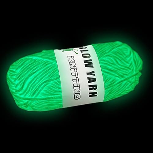 tongfeng Leuchtwolle Zum Häkeln Stricken - Leuchten Im Dunklen Garn Zum HäKelglüHen - Häkelgarn Strickgarn Im Dunkeln Leuchtende Polyester - AnfäNgergarn Fluoreszierende Leuchtende HäKelgarn von tongfeng