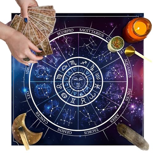 tongfeng Tarot-Wahrsagungstischdecke, Lese-Tuch für Tarotkarten, tragbare dekorative Tarot-Wahrsagungskarten, Tischdecke für Anfänger von tongfeng