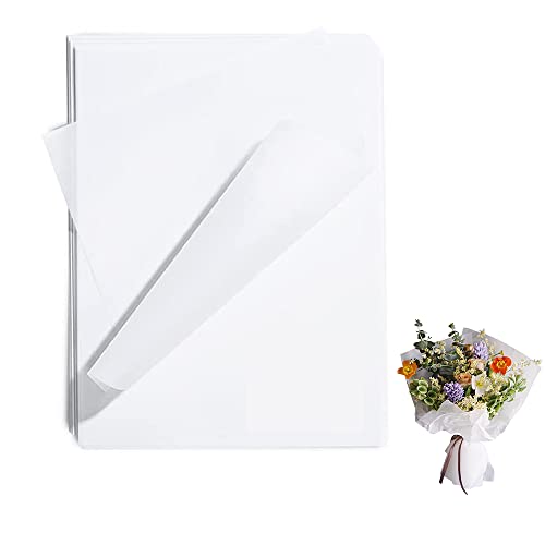 72 Blatt Seidenpapier Weiß, 50 X 70cm WeißEs Seidenpapier Verpackungsmaterial, Seidenpapier Weiß FüR Blumenstrauß-Verpackung, Pompon-Verpackung, Diy-Geschenkdekoration, Seidenpapier Zum Verpacken von trabag