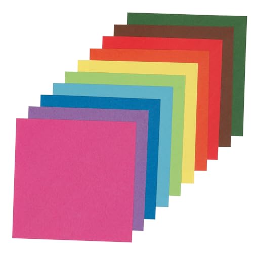 Faltblätter 10x10 cm 70 g/m² 100 Blatt Bunt Origamipapier Faltpapier Mix Set von trendmarkt24