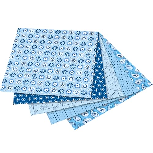 Faltblätter 15x15 cm, 80 g/m² blau Origamipapier Faltpapier Mix Set von trendmarkt24