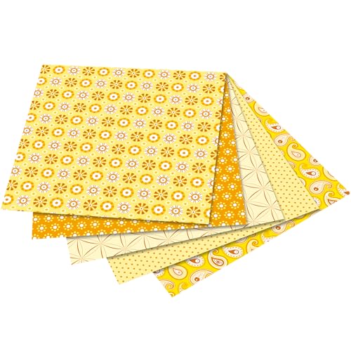 Faltblätter 15x15 cm, 80 g/m² gelb Origamipapier Faltpapier Mix Set von trendmarkt24