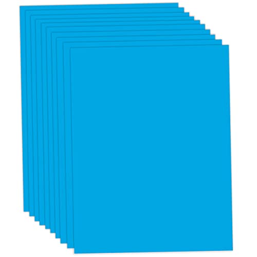 Tonpapier mittelblau pazifik 50 x 70cm | 130 g/m² Bastelpapier 10 Blatt Schulpapier basteln bemalen von trendmarkt24