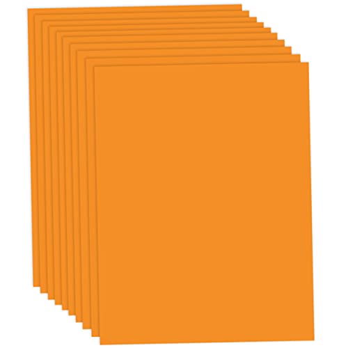 Tonpapier orange 50 x 70cm | 130 g/m² Bastelpapier 10 Blatt einfarbig 130g /qm Bastel-Papier Set Ton-Karton Schul-Papier farbig zum basteln bemalen Bastelkarton Kinder Hochzeit 2117-A von trendmarkt24