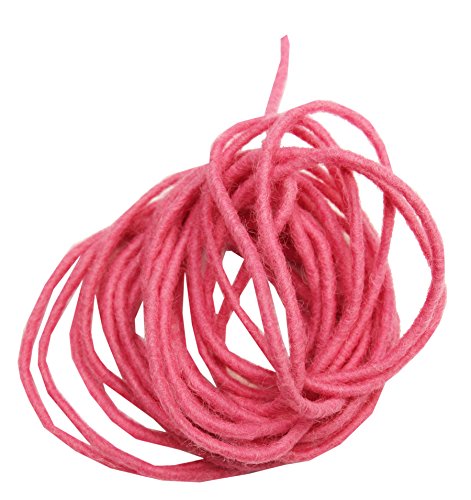 trendmarkt24 Filzband rosa 2er Set Wollschnur 2 x 5m lang Filzschnur 5 mm dünn 100% Natur Schafschurwolle Wasserfest Lichtecht Farbecht Filz-Schnur Blumenband Deko-Band 5mm 770121 von trendmarkt24