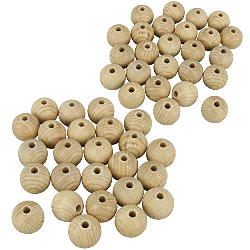 trendmarkt24 Holzkugeln Ø 16 mm 50 Stück Holzperlen Buche Durchgangsbohrung 3,5 mm Holz Kugel von trendmarkt24