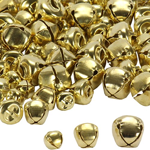 trendmarkt24 Kreuzrollen (Glockensortiment) 100 Stück Größen: 8, 10, 13 mm 100 Gold Osterglöckchen von trendmarkt24