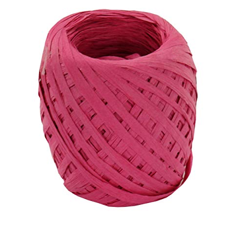 trendmarkt24 Papierkordel Pink 5mm x 50 m 1 Rolle Dekobast Papierschnur edler Bast von trendmarkt24