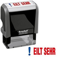 trodat Textstempel "Eilt sehr" printy 4912 office selbstfärbend blau, rot von trodat