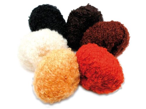 Puppenhaar Mohair-Garn-Bouclè Farbe: Blond von trolle-und-wolle