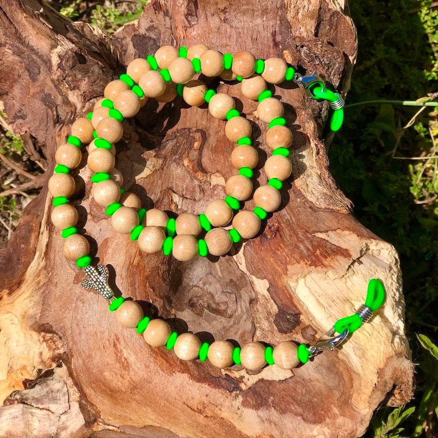 Brillenkette "Cactus - Neon Green" von trudiloves