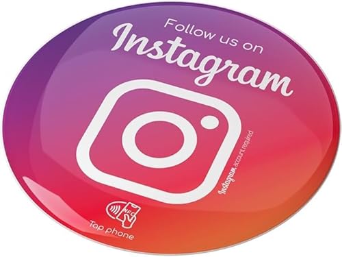 truzzer Smart Action Button Aufkleber für mehr Instagram Follower - NFC Sticker zum Aufbau einer Community für Ihr Business von truzzer