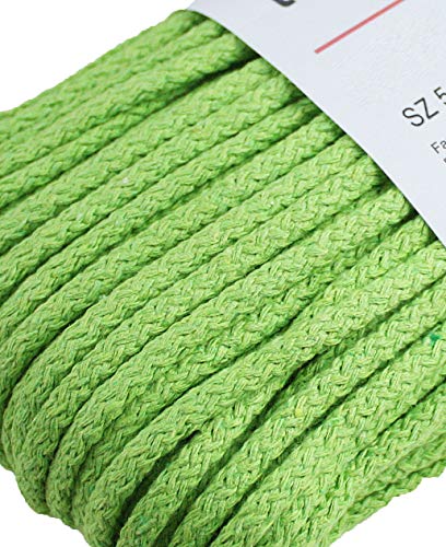 Baumwollkordel Kordel Baumwolle makramee garn 5mm - Baumwollseil Baumwollgarn baumwollschnur kordelband 100% Cotton (pistaziengrün) von tukan-tex