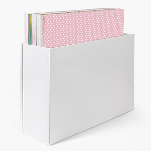 tutata Sammelalbum-Papier-Aufbewahrungs-Organizer, 30,5 x 30,5 cm, Papier-Organizer, Scrapbook-Aufbewahrungsbehälter für 30,5 x 30,5 cm Papier, 1 Packung von tutata