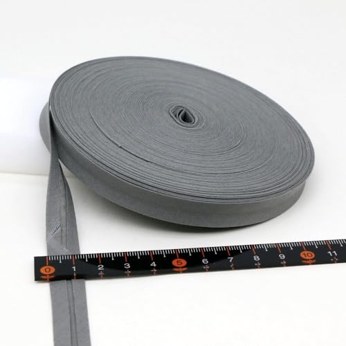 Schrägband Baumwolle 12mm Gefalzt 34 Farben zum nähen Nahtband (Anthrazit, 27.5 Metre) von tutu2