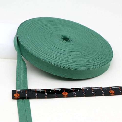 Schrägband Baumwolle 12mm Gefalzt 34 Farben zum nähen Nahtband (Dunkelgrün, 5 Metre) von tutu2