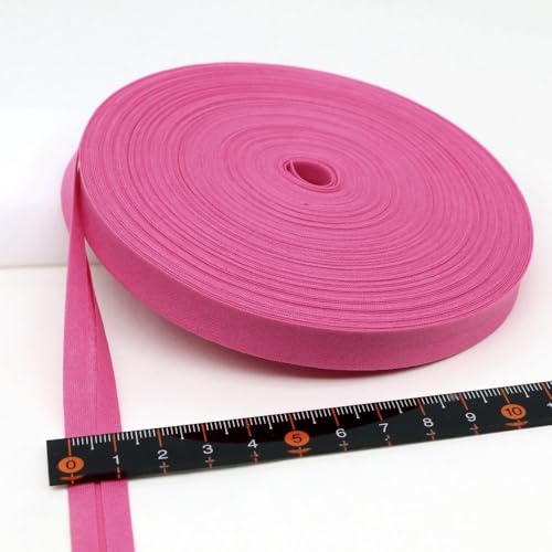 Schrägband Baumwolle 12mm Gefalzt 34 Farben zum nähen Nahtband (Fuchsia, 10 Metre) von tutu2
