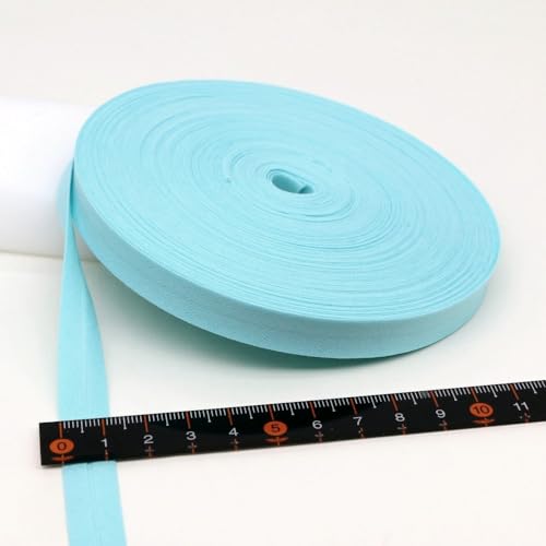 Schrägband Baumwolle 12mm Gefalzt 34 Farben zum nähen Nahtband (Türkis, 5 Metre) von tutu2