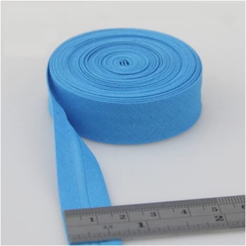 Schrägband Baumwolle 15mm Gefalzt 31 Farben zum nähen Nahtband (Blau, 10 Metre) von tutu2
